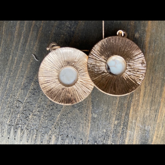 WHITE BUFFALO TURQUOISE BIG STATEMENT EARRINGS - Picture 6 of 13